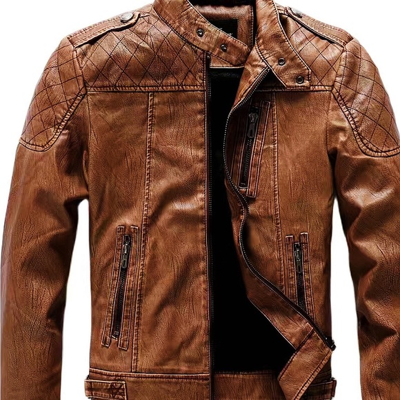Decrum Other - NEW. Men's Leather Motorbike Jacket With Muti Pockets. Brand new.